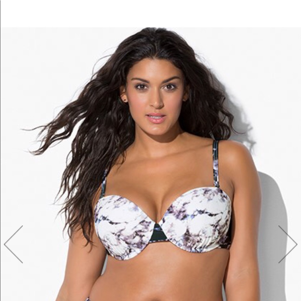 Underwire bathing suit bra top only